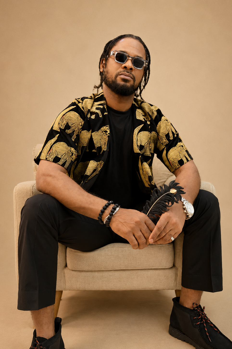 Elephant Print Shirt | Contemporary Statement Menswear