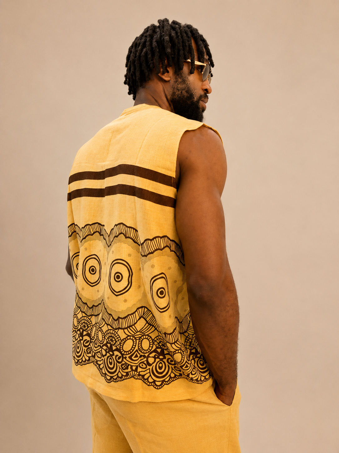 Desert Echo Linen Set | Contemporary African Streetwear