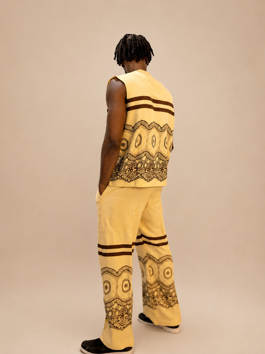 Desert Echo Linen Set | Contemporary African Streetwear