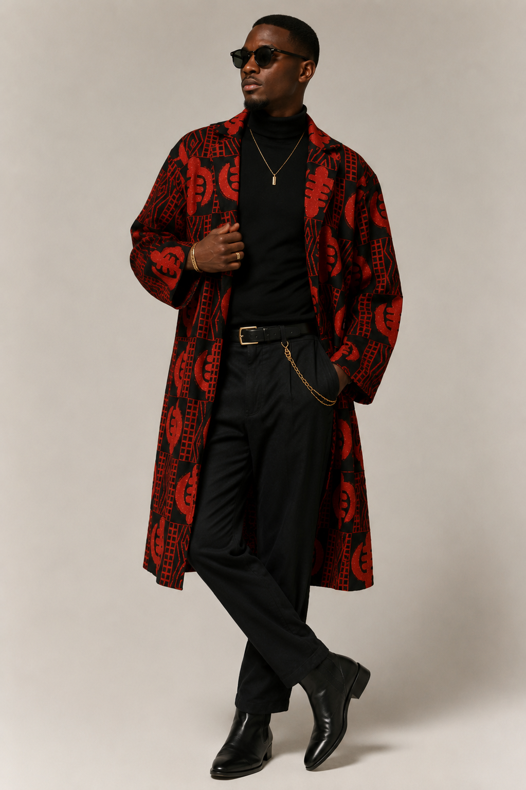 Obsidan Crown Long Jacket - Unisex