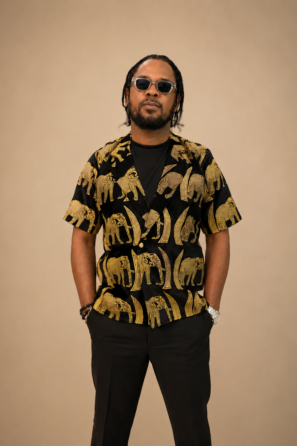 Elephant Print Shirt | Contemporary Statement Menswear