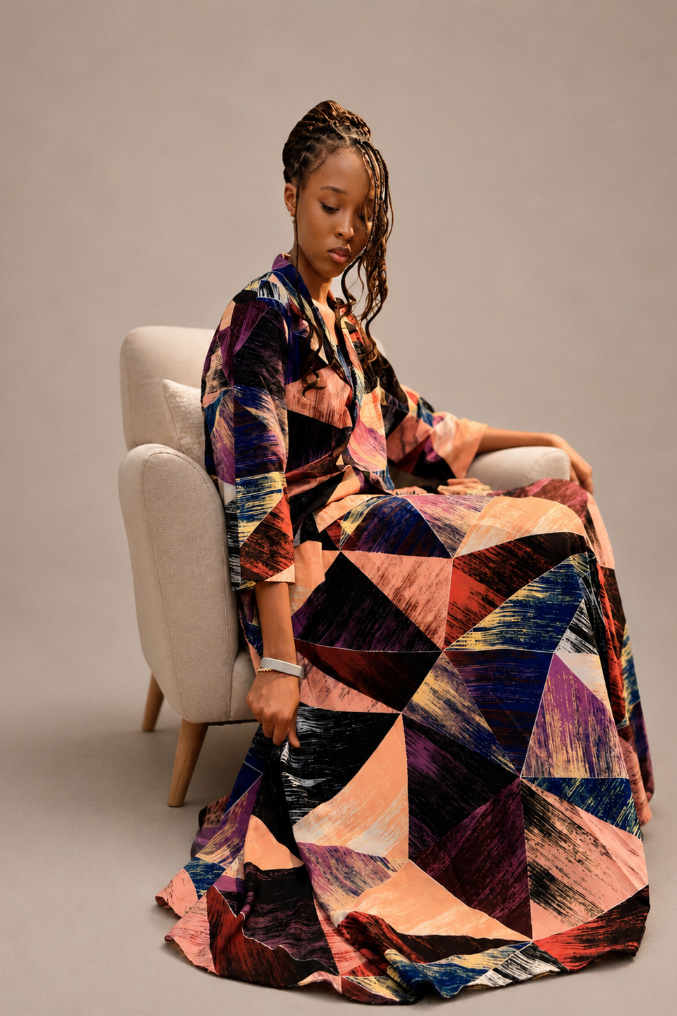 Canvas Flow Maxi Skirt | Contemporary Artistic Womenswear