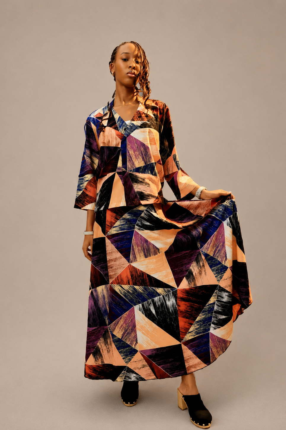 Canvas Flow Maxi Skirt | Contemporary Artistic Womenswear